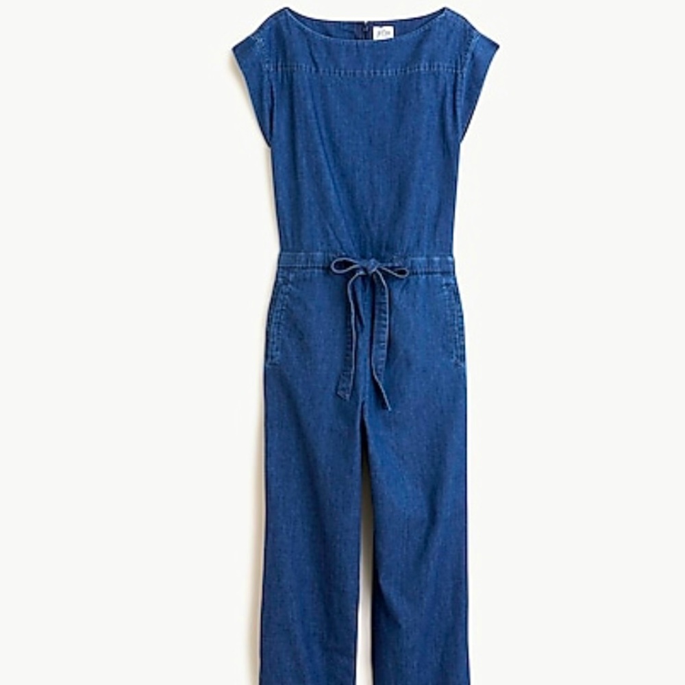J Crew Boatneck Jumpsuit in Chambray - Picture 5 of 7